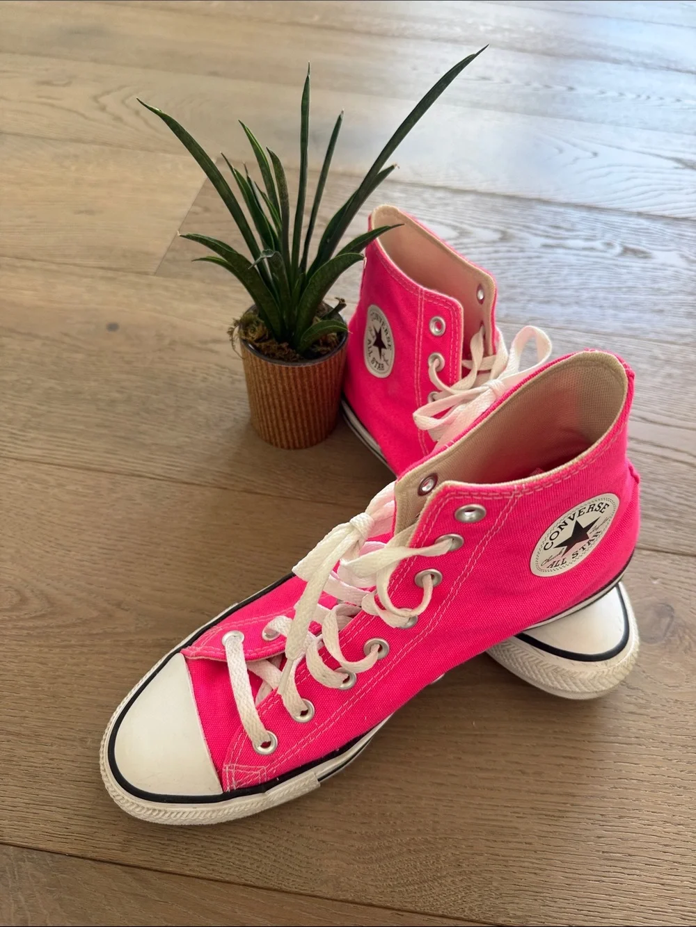 Women’s Converse Hot Pink High Top Sneakers
